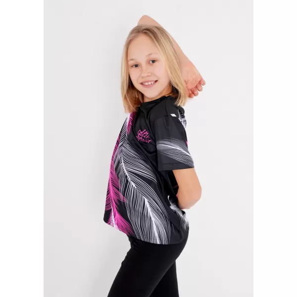  Hochwertiges Funktions-T-Shirt für Kinder ALTISPORT VOJ/ALK001TR01 SCHWARZ/ROSA 