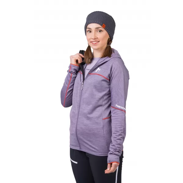  Damen-Sweatshirt HANNAH MEDA HOODY LAVENDELGRAU MEL 