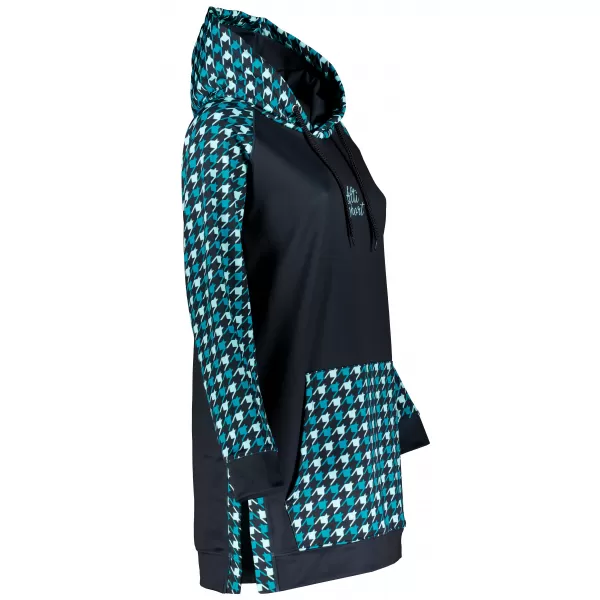  Funktionelles erweitertes Damen-Sweatshirt Premium ALTISPORT VOJ/ALW048MI03 SCHWARZ UND BLAU 