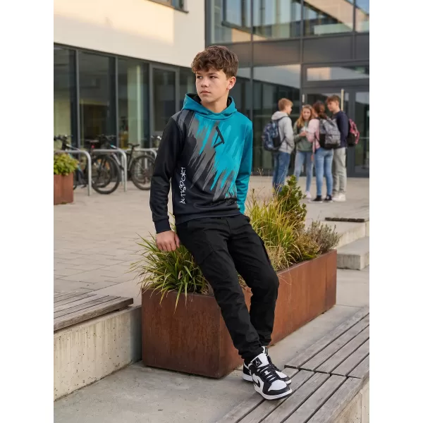  Hochwertiges Funktions-Sweatshirt für Kinder ALTISPORT VOJ/ALK006MI01 SCHWARZ/KEROSIN 