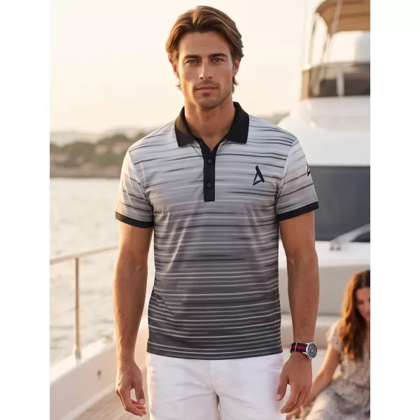 Herren-Funktions-T-Shirt mit Premium-Kragen ALTISPORT VOJ/ALM031TR05 SCHWARZ/WEIß 