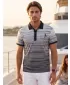 Herren-Funktions-T-Shirt mit Premium-Kragen ALTISPORT VOJ/ALM031TR05 SCHWARZ/WEIß