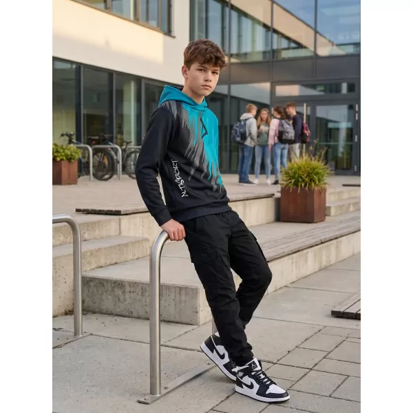  Hochwertiges Funktions-Sweatshirt für Kinder ALTISPORT VOJ/ALK006MI01 SCHWARZ/KEROSIN 