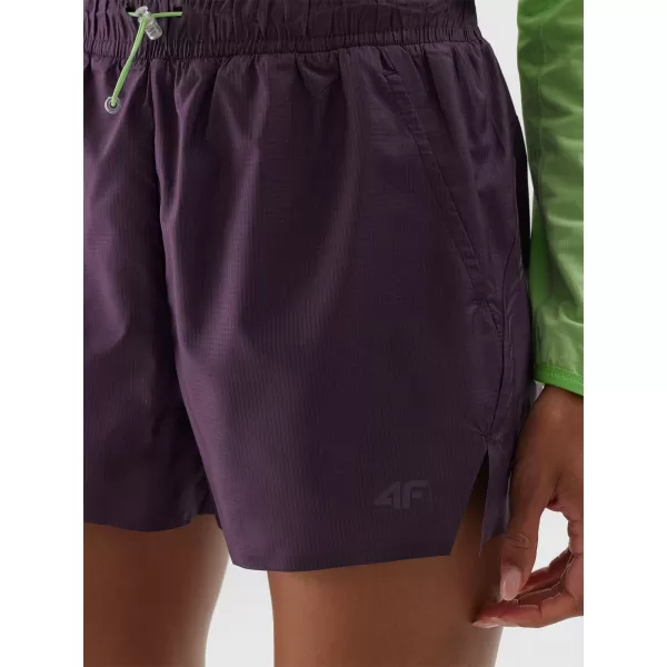  Damen-Shorts 4F WAW24TFSHF0758 DUNKELVIOLETT 
