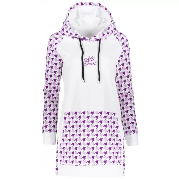  Funktionelles erweitertes Damen-Sweatshirt Premium ALTISPORT VOJ/ALW048MI03 WEIß/LILA 