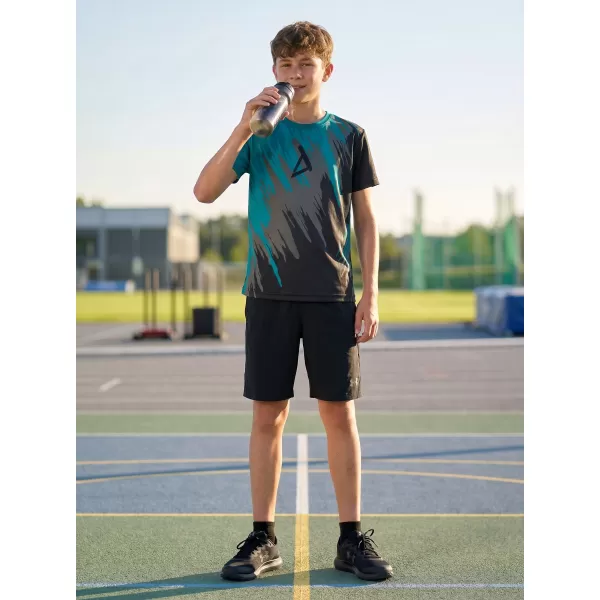  Hochwertiges Funktions-T-Shirt für Kinder ALTISPORT VOJ/ALK006TR01 SCHWARZ/KEROSIN 