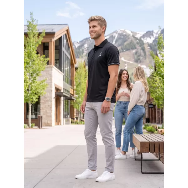  Herren-Funktions-T-Shirt mit Premium-Kragen ALTISPORT VOJ/ALM000TR05 SCHWARZ 