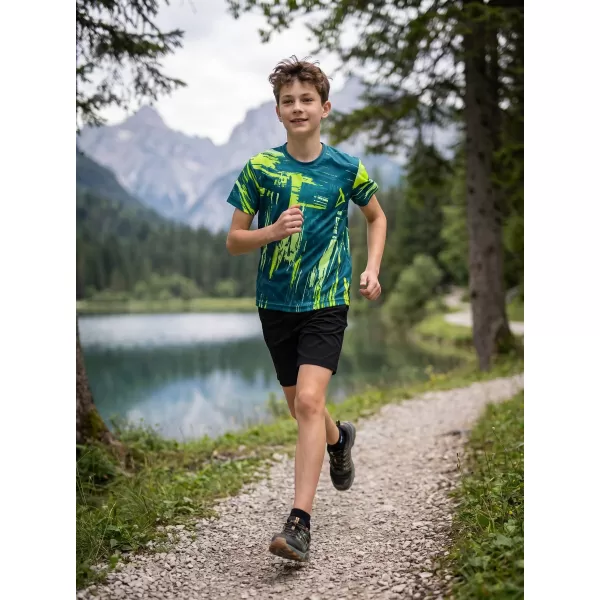  Hochwertiges Funktions-T-Shirt für Kinder ALTISPORT VOJ/ALK010TR01 KEROSIN/GELB 