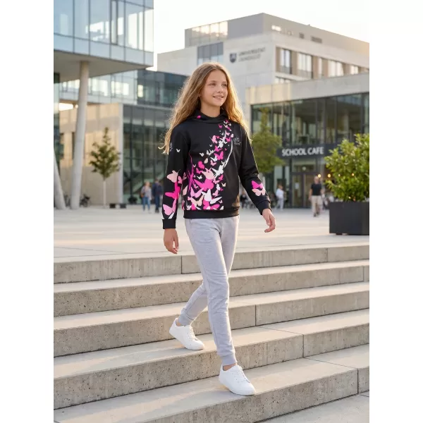  Hochwertiges Funktions-Sweatshirt für Kinder ALTISPORT VOJ/ALK022MI01 SCHWARZ/ROSA 