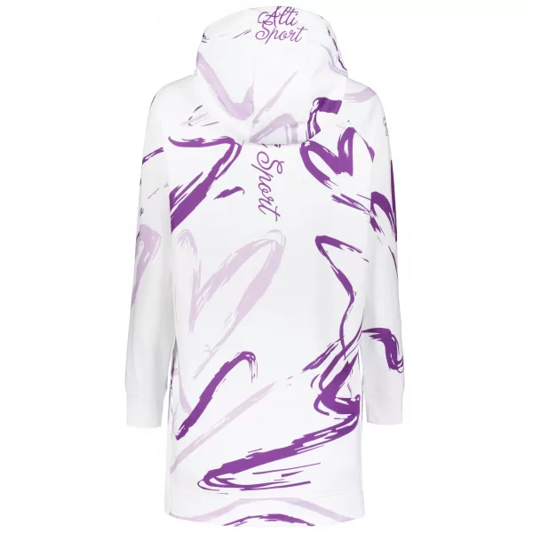  Funktionelles erweitertes Damen-Sweatshirt Premium ALTISPORT VOJ/ALW049MI03 WEIß/LILA 