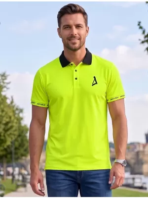 Herren-Funktions-T-Shirt mit Premium-Kragen ALTISPORT VOJ/ALM000TR05 NEONGELB