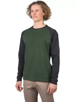 Herren-T-Shirt mit langen Ärmeln HANNAH ROKET GRÜN/ANTHRAZIT-KOMBINATION