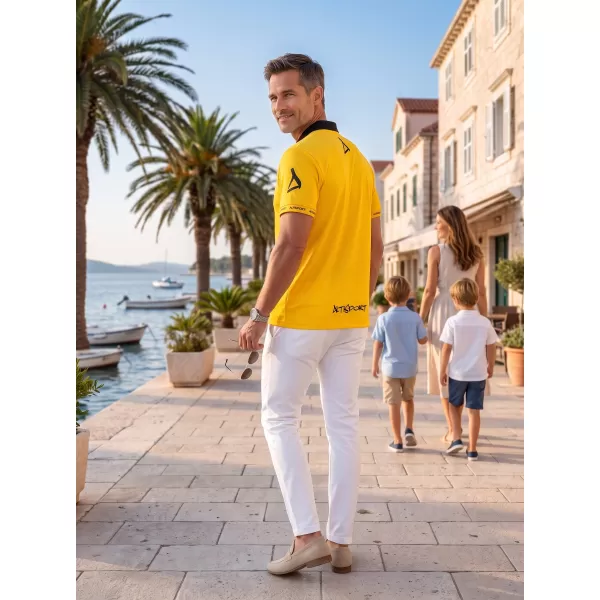  Herren-Funktions-T-Shirt mit Premium-Kragen ALTISPORT VOJ/ALM000TR05 ORANGE 
