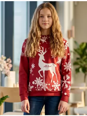 Hochwertiges Funktions-Sweatshirt für Kinder ALTISPORT VOJ/ALKVN5MI01 ROT