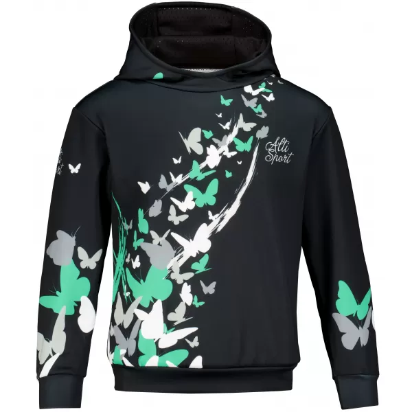  Hochwertiges Funktions-Sweatshirt für Kinder ALTISPORT VOJ/ALK022MI01 SCHWARZ/TÜRKIS 
