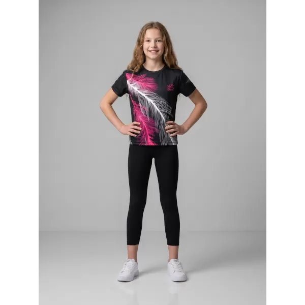  Hochwertiges Funktions-T-Shirt für Kinder ALTISPORT VOJ/ALK001TR01 SCHWARZ/ROSA 