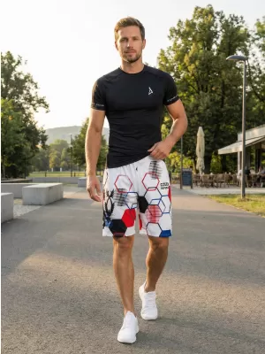 Herren Premium Funktionsshorts ohne Taschen ALTISPORT VOJ/ALM036KRA02 HEXA WEIß