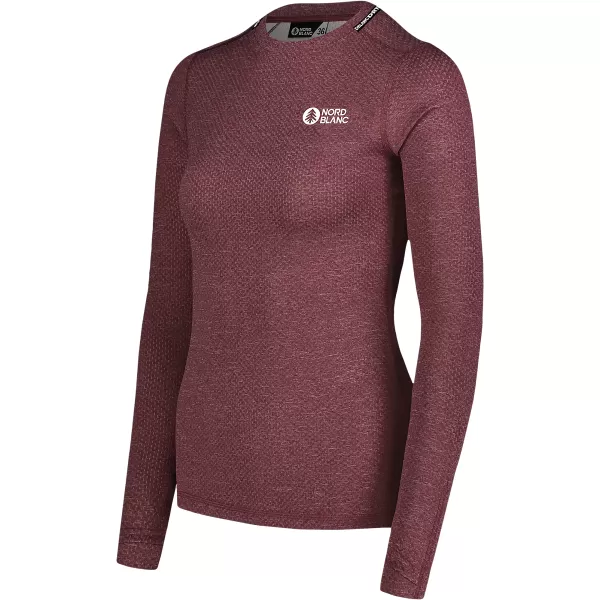  Thermo-T-Shirt für Damen NORDBLANC TEMPERATURE NBBLM7981 BURGUND 