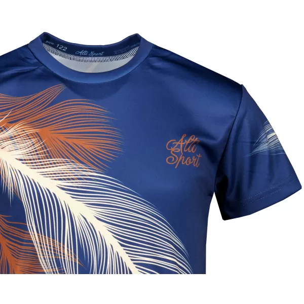  Hochwertiges Funktions-T-Shirt für Kinder ALTISPORT VOJ/ALK001TR01 MARINEBLAU/BRAUN 