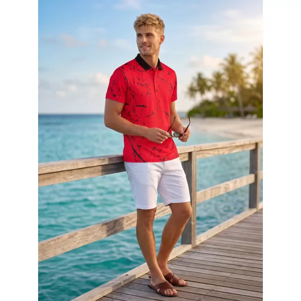  Herren-Funktions-T-Shirt mit Premium-Kragen ALTISPORT VOJ/ALM034TR05 ROT 