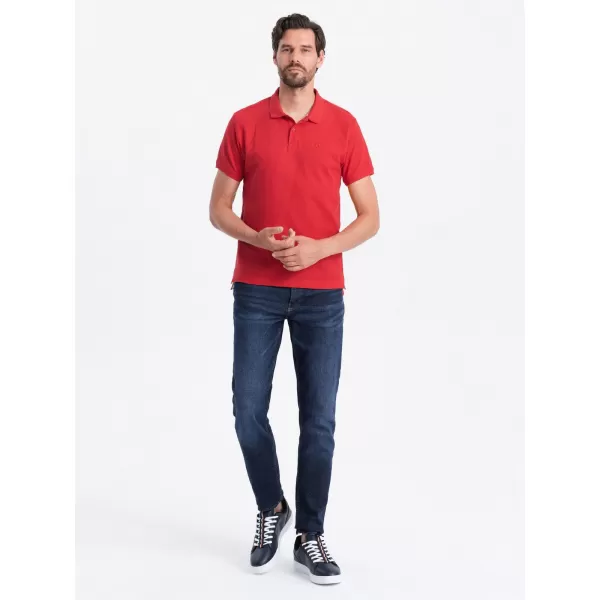  Herren t -Shirt mit einem Kragen OMBRE S1374 ROT 
