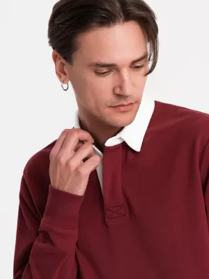 Herren -Sweatshirt OMBRE OM-SSNZ-0132 KASTANIENBRAUN