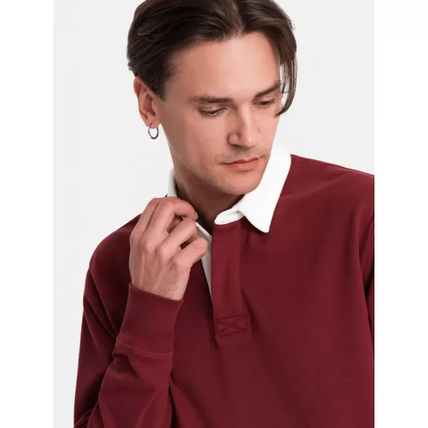  Herren -Sweatshirt OMBRE OM-SSNZ-0132 KASTANIENBRAUN 