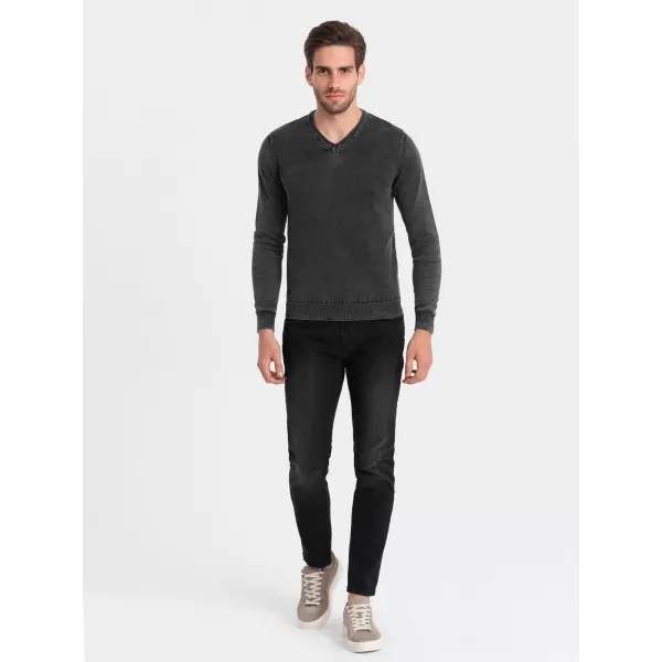  Herrenpullover OMBRE OM-SWOS-0108 SCHWARZ 