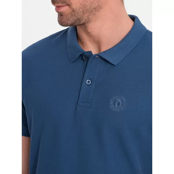  Herren t -Shirt mit einem Kragen OMBRE S1374 DUNKELBLAU 