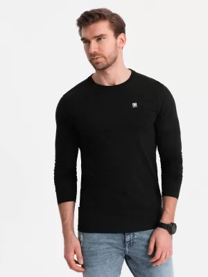 Herren t -Shirt mit einem langen Ärmel OMBRE OM-LSCL-0102 SCHWARZ