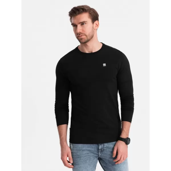  Herren t -Shirt mit einem langen Ärmel OMBRE OM-LSCL-0102 SCHWARZ 