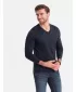 Herren t -Shirt mit einem langen Ärmel OMBRE OM-LSBL-0108 MARINEBLAU