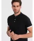 Herren t -Shirt mit einem Kragen OMBRE OM-TSCT-0156 SCHWARZ