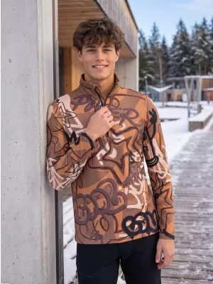 Funktionelle Thermo -Sweatshirt -Premium von Männern ALTISPORT VOJ/ALM054TER03 BRAUN