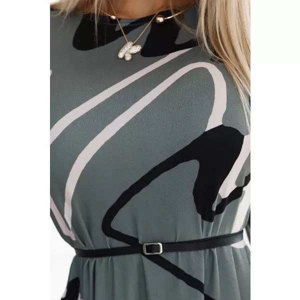  Kleid NUMOCO 576-1 OLIVEN MIT EINEM MUSTER 
