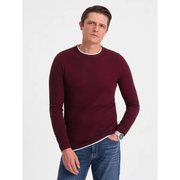  Herrenpullover OMBRE OM-SWSW-0103 KASTANIENBRAUN 