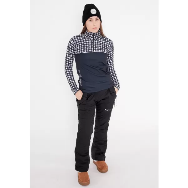  Frauenfunktionaler Thermo -Sweatshirt Premium ALTISPORT VOJ/ALW048TER03 SCHWARZ UND WEIß 