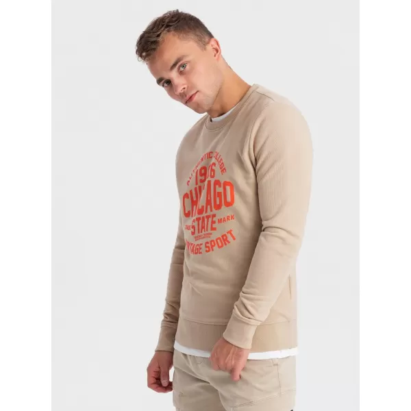  Herren -Sweatshirt OMBRE OM-SSPS-0154 SAND 