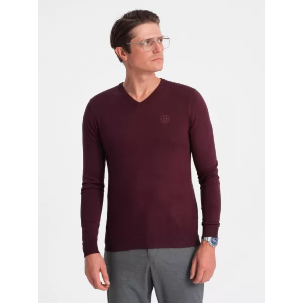  Herrenpullover OMBRE OM-SWBS-0107 KASTANIENBRAUN 