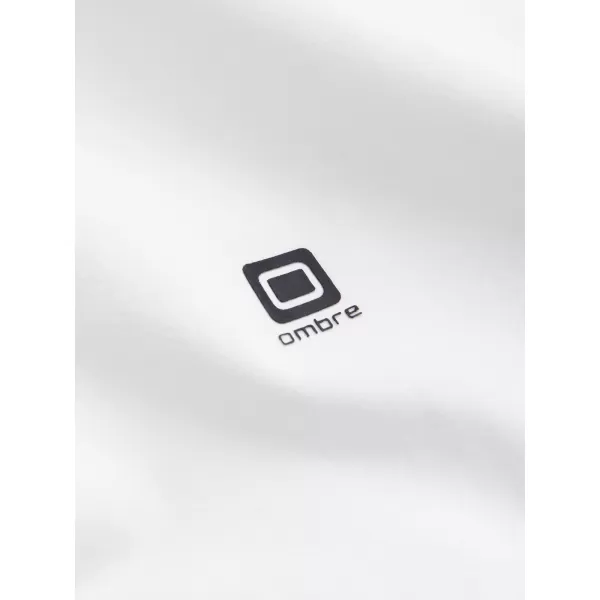  Herren t -Shirt mit einem langen Ärmel OMBRE OM-LSCL-0102 WEIß 