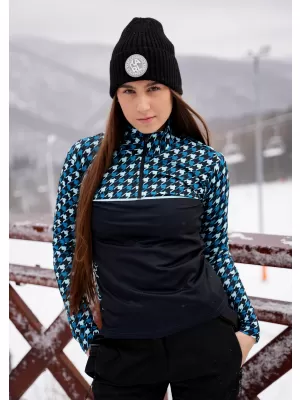 Frauenfunktionaler Thermo -Sweatshirt Premium ALTISPORT VOJ/ALW048TER03 SCHWARZ -BLUE