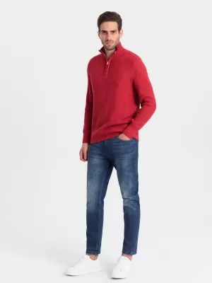 Herrenpullover OMBRE OM-SWZS-0105 ROT