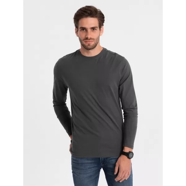  Herren t -Shirt mit einem langen Ärmel OMBRE OM-LSBL-0106 GRAPHIT 