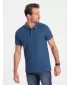 Herren t -Shirt mit einem Kragen OMBRE S1374 DUNKELBLAU