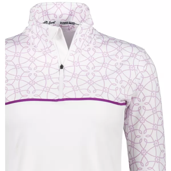  Frauenfunktionaler Thermo -Sweatshirt Premium ALTISPORT VOJ/ALW053TER03 WEIß/LILA 