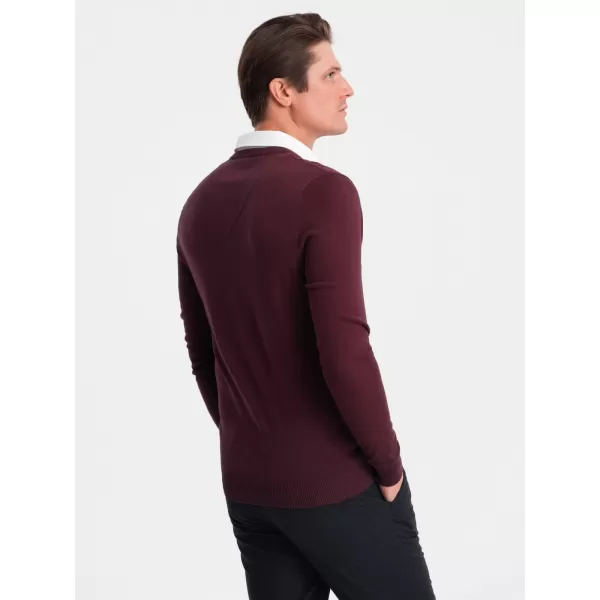  Herrenpullover OMBRE OM-SWSW-0102 KASTANIENBRAUN 