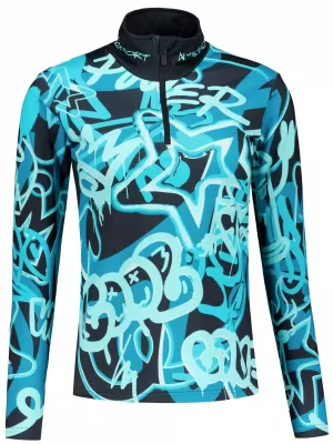 Frauenfunktionaler Thermo -Sweatshirt Premium ALTISPORT VOJ/ALW054TER03 SCHWARZ -BLUE