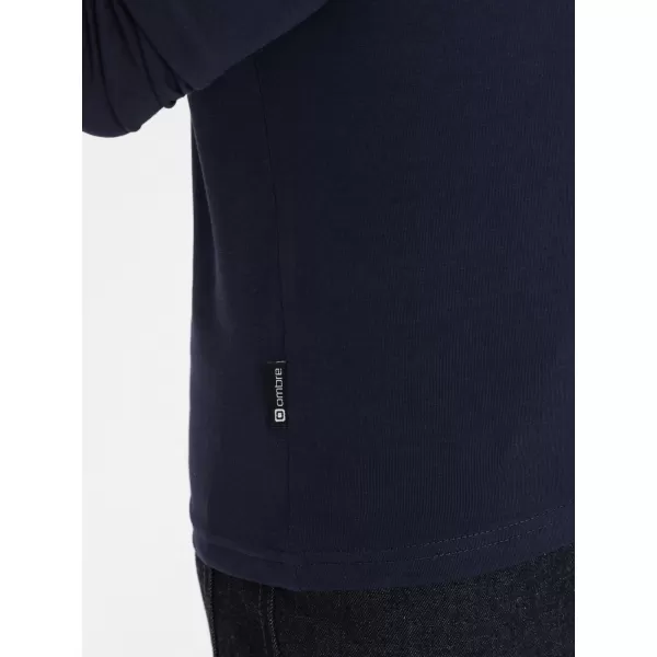 Herren t -Shirt mit einem langen Ärmel OMBRE OM-LSCL-0110 MARINEBLAU 