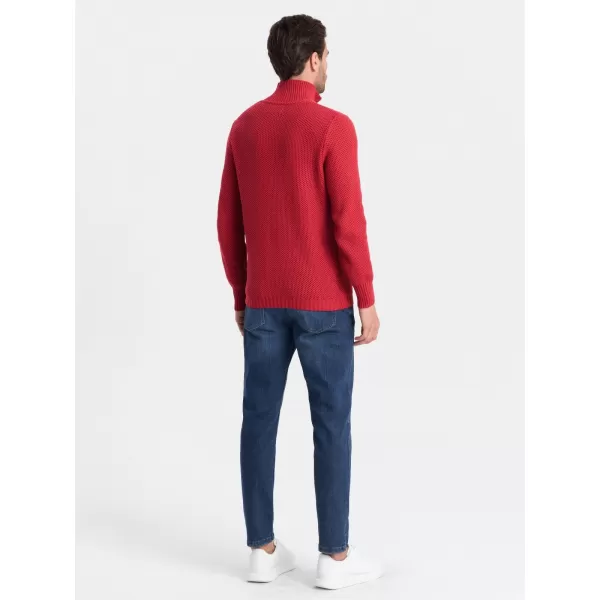  Herrenpullover OMBRE OM-SWZS-0105 ROT 