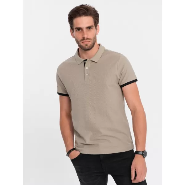  Hemd OMBRE OM-POSS-0113 DUNKLER BEIGE 